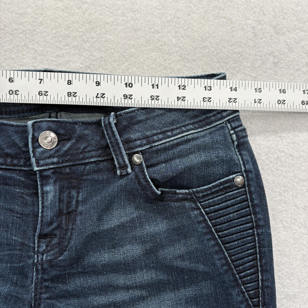 Miss Me Signature Skinny Jeans Womens 26 Blue Dark Wash Mid Rise Stretch Denim - Picture 8 of 14